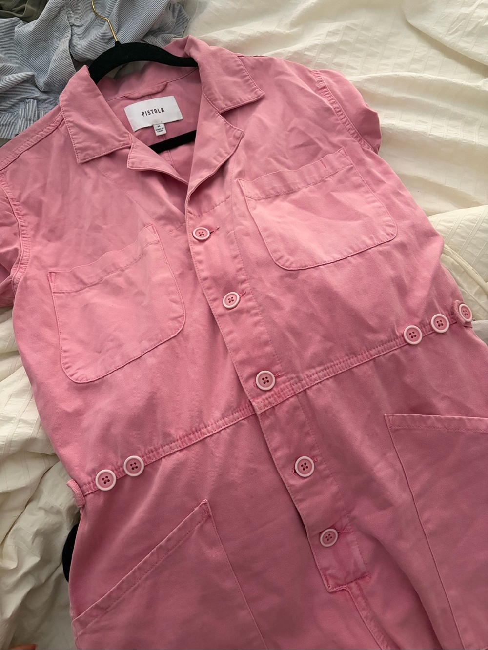 pistola Pink Short-Sleeve Utility Jumpsuit - Picture 8 of 10